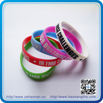 Pulseras de silicona personalizadas para regalo de fiesta promocional